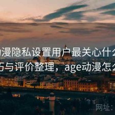 age动漫隐私设置用户最关心什么？使用技巧与评价整理，age动漫怎么打开