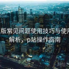 P站正版常见问题使用技巧与使用技巧解析，p站操作指南