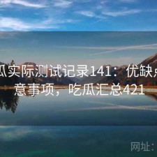 17吃瓜实际测试记录141：优缺点与注意事项，吃瓜汇总421