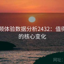 91视频体验数据分析2432：值得关注的核心变化