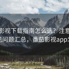 番茄影视下载指南怎么选？注意事项与常见问题汇总，番茄影视app怎么样