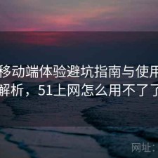 51网移动端体验避坑指南与使用技巧解析，51上网怎么用不了了