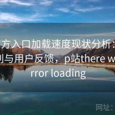 P站官方入口加载速度现状分析：有什么区别与用户反馈，p站there was a error loading