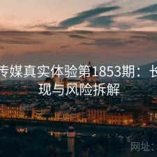 天美传媒真实体验第1853期：长期表现与风险拆解