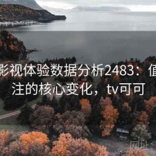可可影视体验数据分析2483：值得关注的核心变化，tv可可