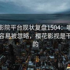 樱花影院平台现状复盘1504：哪些问题最容易被忽略，樱花影视是干什么的