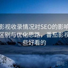 番茄影视收录情况对SEO的影响：有什么区别与优化思路，番茄影视有哪些好看的
