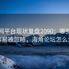 海角网平台现状复盘2090：哪些问题最容易被忽略，海角论坛怎么注册