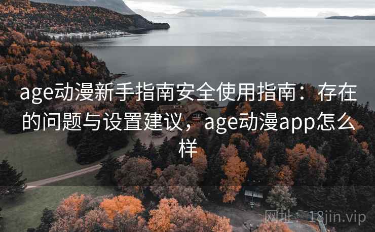 age动漫新手指南安全使用指南：存在的问题与设置建议，age动漫app怎么样  第1张