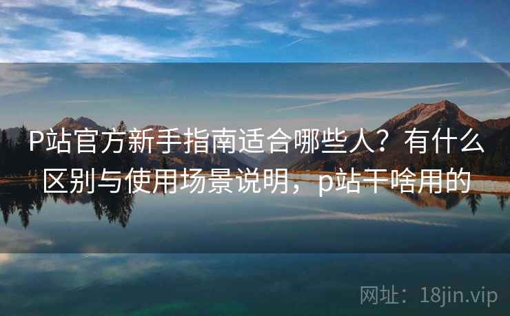 P站官方新手指南适合哪些人？有什么区别与使用场景说明，p站干啥用的  第2张