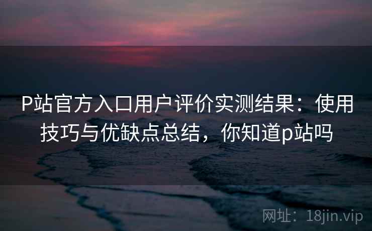 P站官方入口用户评价实测结果：使用技巧与优缺点总结，你知道p站吗  第1张