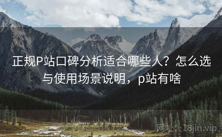 正规P站口碑分析适合哪些人?怎么选与使用场景说明,p站有啥 第1张 正规P站口碑分析适合哪些人?怎么选与使用场景说明,p站有啥 第1张