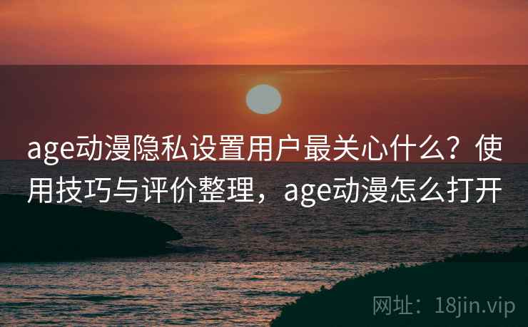 age动漫隐私设置用户最关心什么?使用技巧与评价整理,age动漫怎么打开 第2张 age动漫隐私设置用户最关心什么?使用技巧与评价整理,age动漫怎么打开 第2张