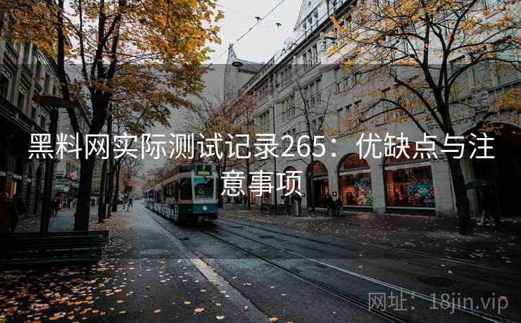 黑料网实际测试记录265:优缺点与注意事项 第2张 黑料网实际测试记录265:优缺点与注意事项 第2张