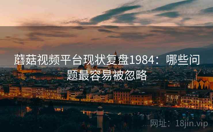 蘑菇视频平台现状复盘1984：哪些问题最容易被忽略  第2张