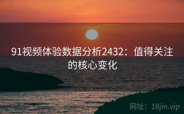 91视频体验数据分析2432：值得关注的核心变化  第1张