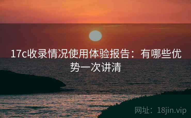 17c收录情况使用体验报告:有哪些优势一次讲清 第2张 17c收录情况使用体验报告:有哪些优势一次讲清 第2张