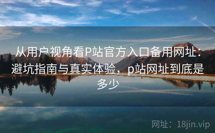 从用户视角看P站官方入口备用网址:避坑指南与真实体验,p站网址到底是多少 第2张 从用户视角看P站官方入口备用网址:避坑指南与真实体验,p站网址到底是多少 第2张