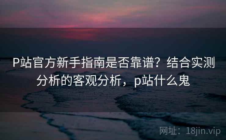 P站官方新手指南是否靠谱？结合实测分析的客观分析，p站什么鬼  第1张
