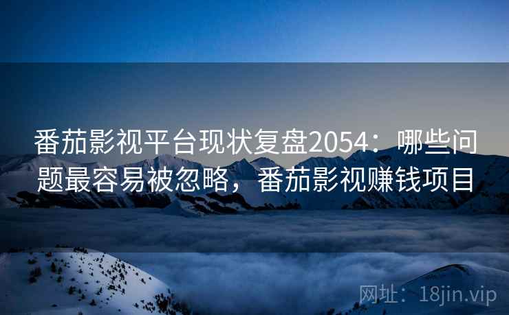 番茄影视平台现状复盘2054：哪些问题最容易被忽略，番茄影视赚钱项目  第1张