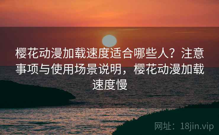 樱花动漫加载速度适合哪些人？注意事项与使用场景说明，樱花动漫加载速度慢  第1张