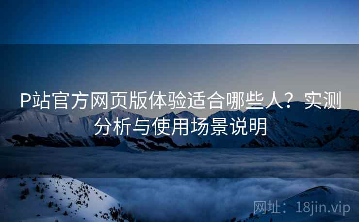 P站官方网页版体验适合哪些人？实测分析与使用场景说明  第2张