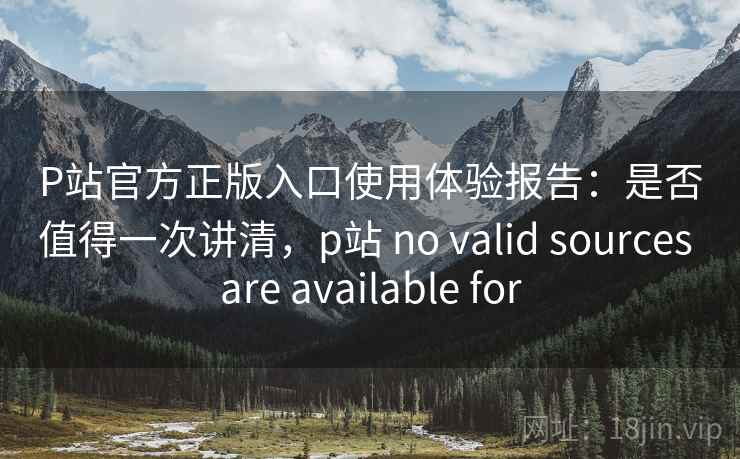 P站官方正版入口使用体验报告：是否值得一次讲清，p站 no valid sources are available for  第2张