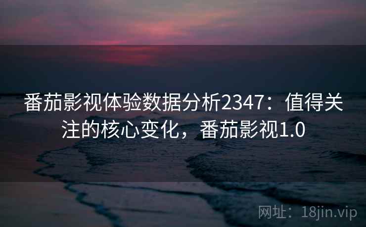 番茄影视体验数据分析2347：值得关注的核心变化，番茄影视1.0  第2张